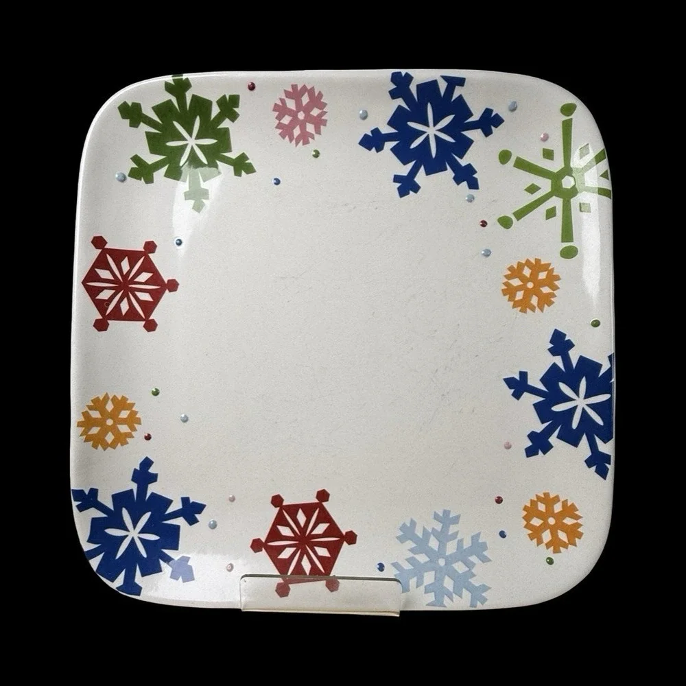 Target Home Sleddin Hill Snowflake Dinner Plates‎ Christmas Winter - Set Of 2